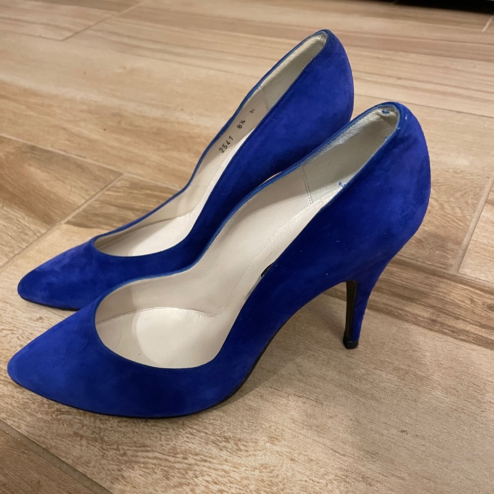 Stuart Weitzman Women’s Anny 70 Royal Blue Suede